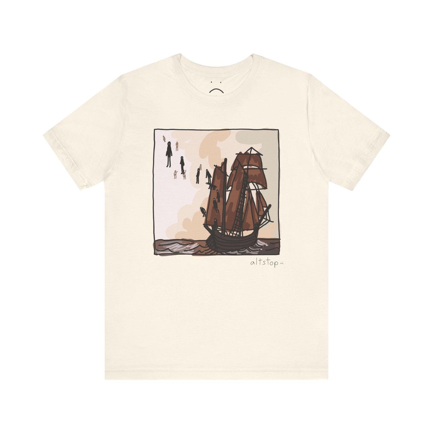 boats and floating people deluxe tee