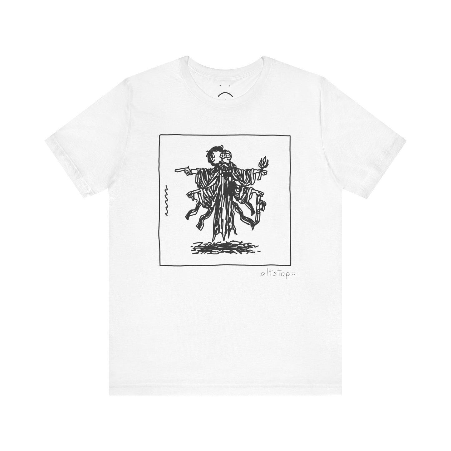 four-handed floating knight tee