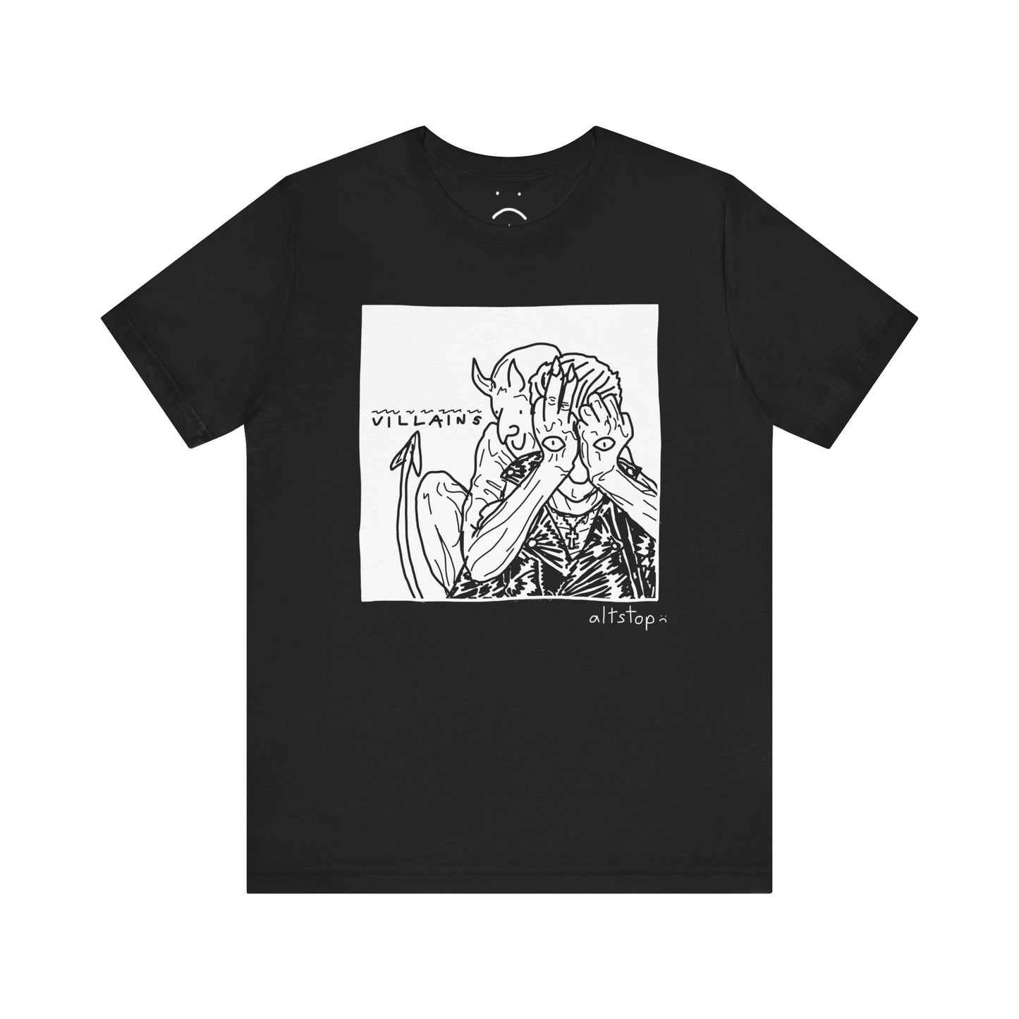 devil with eyeball hands tee