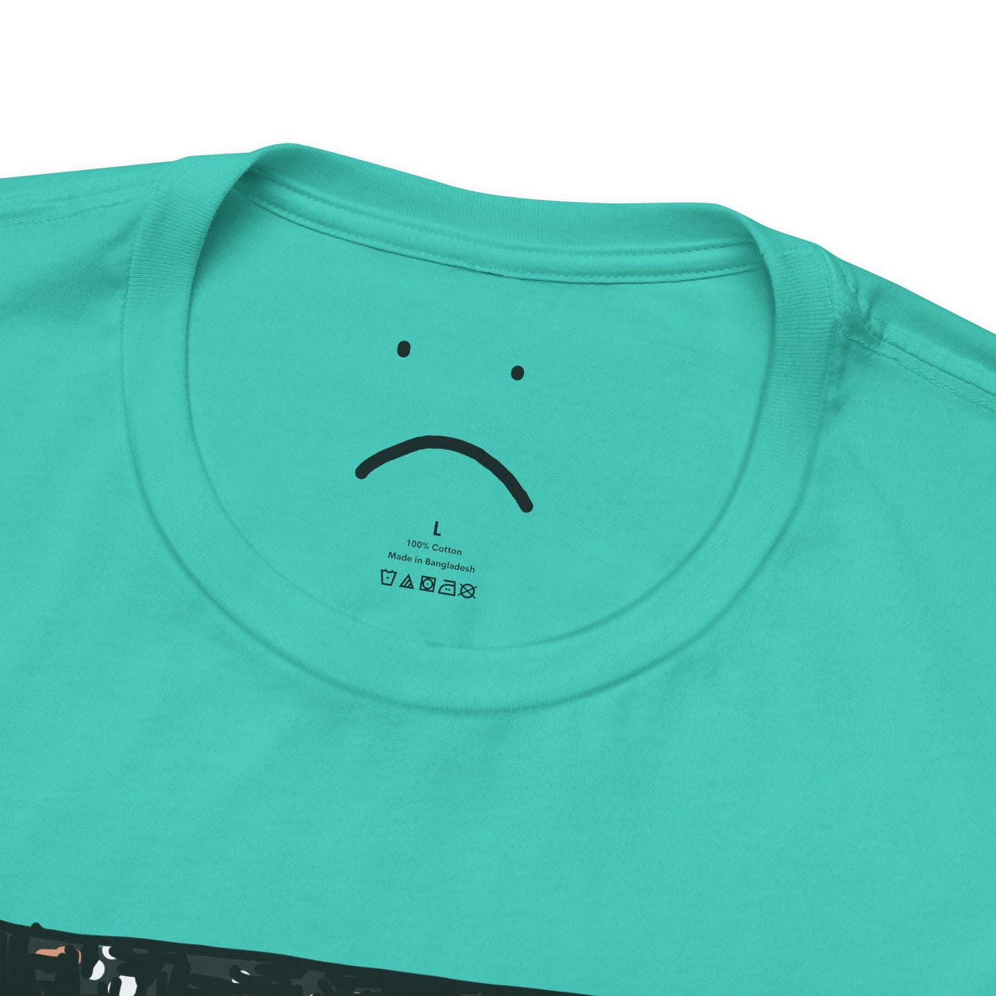 masked fellas under a city skyline deluxe tee