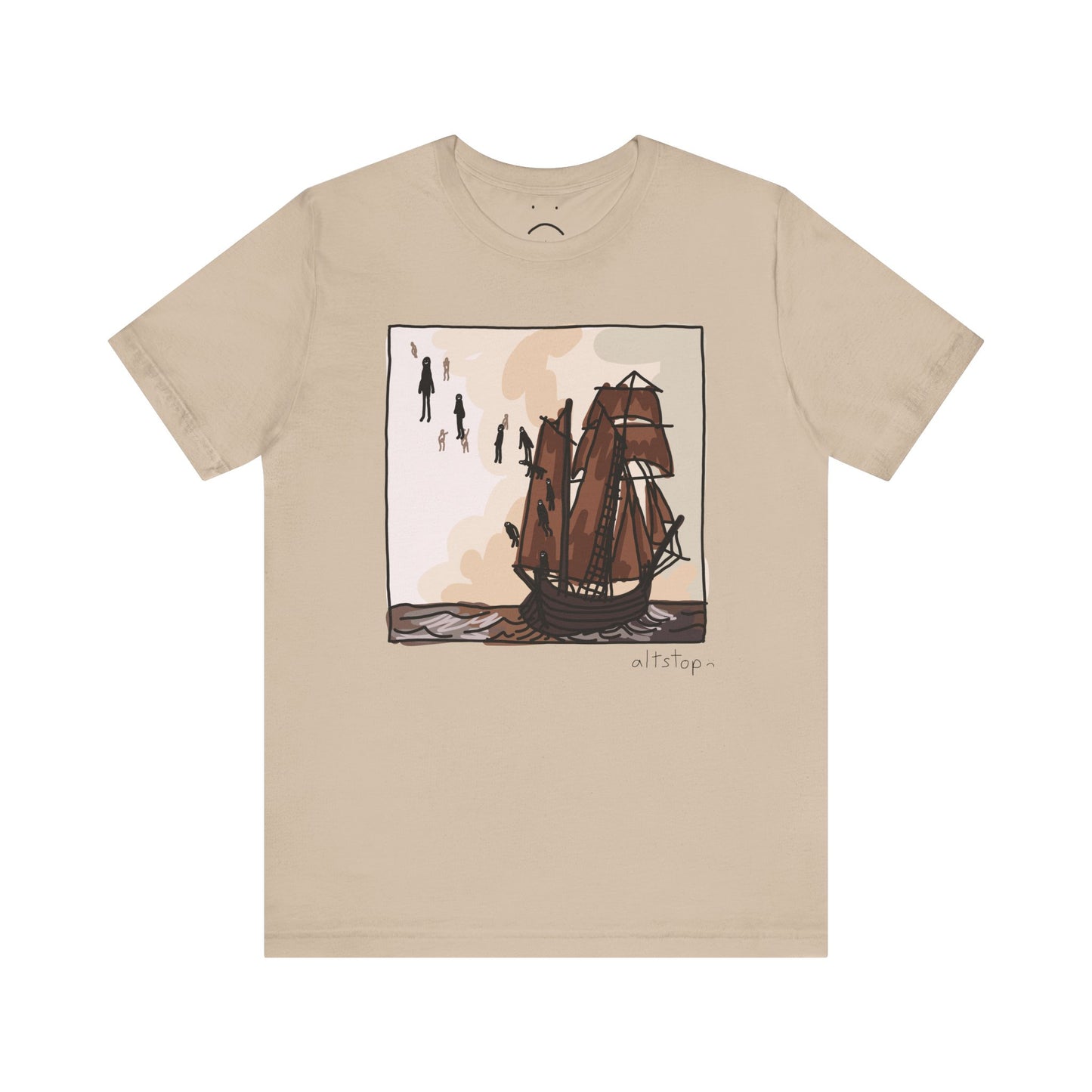 boats and floating people deluxe tee