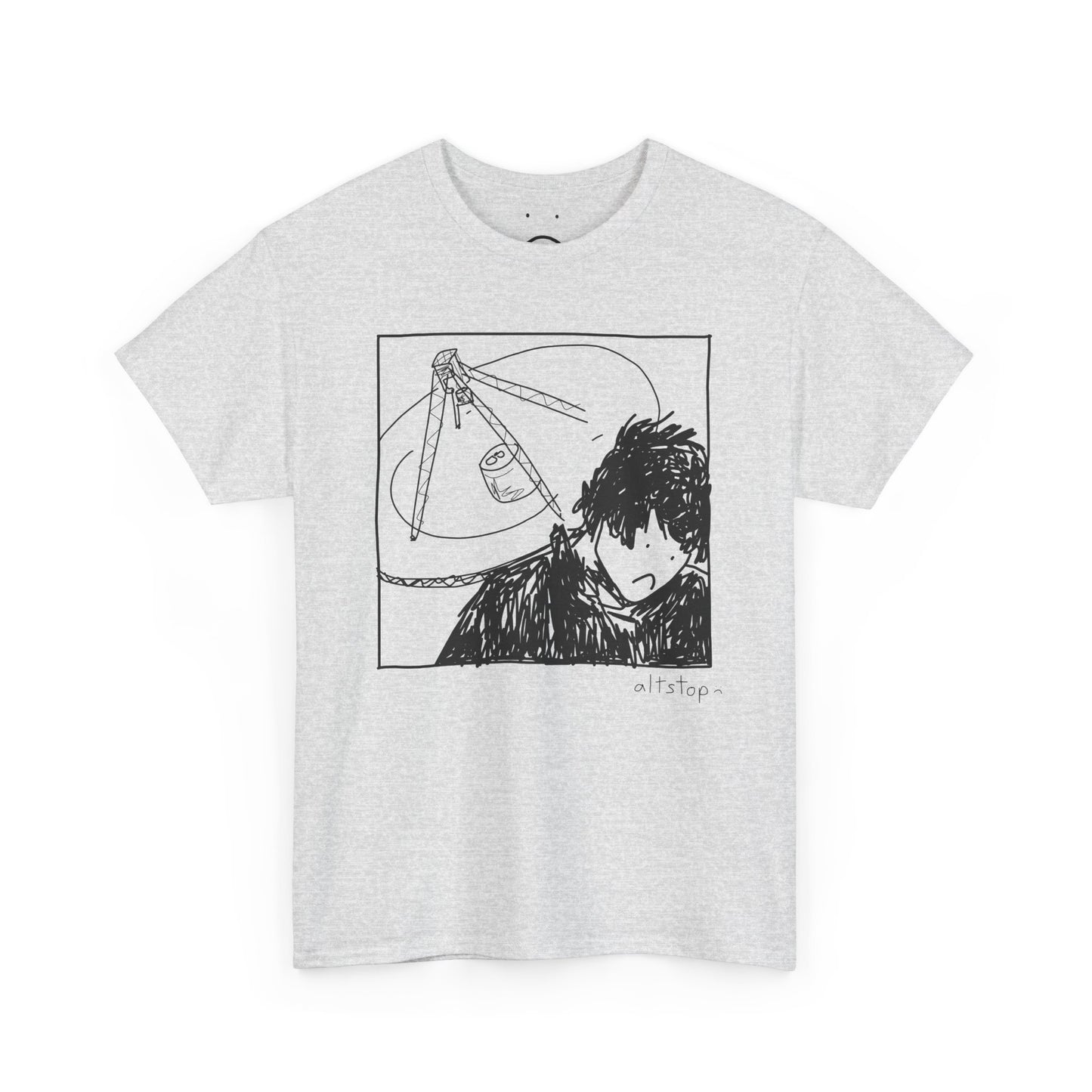 sad boi with a satellite dish tee