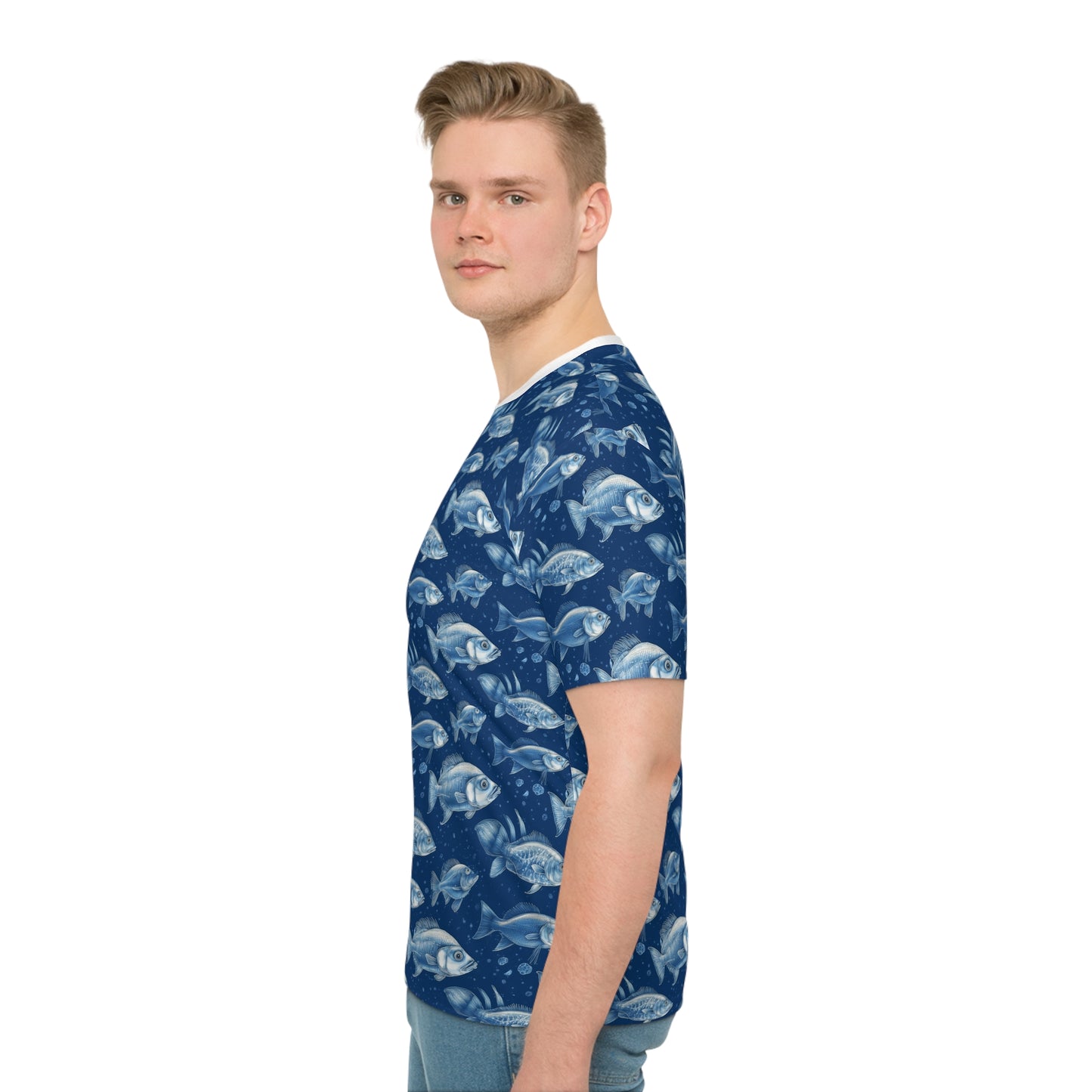 blue fish tee
