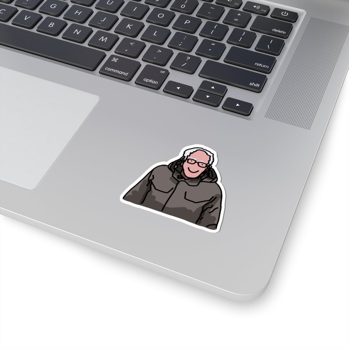 elderly man in need of finances sticker