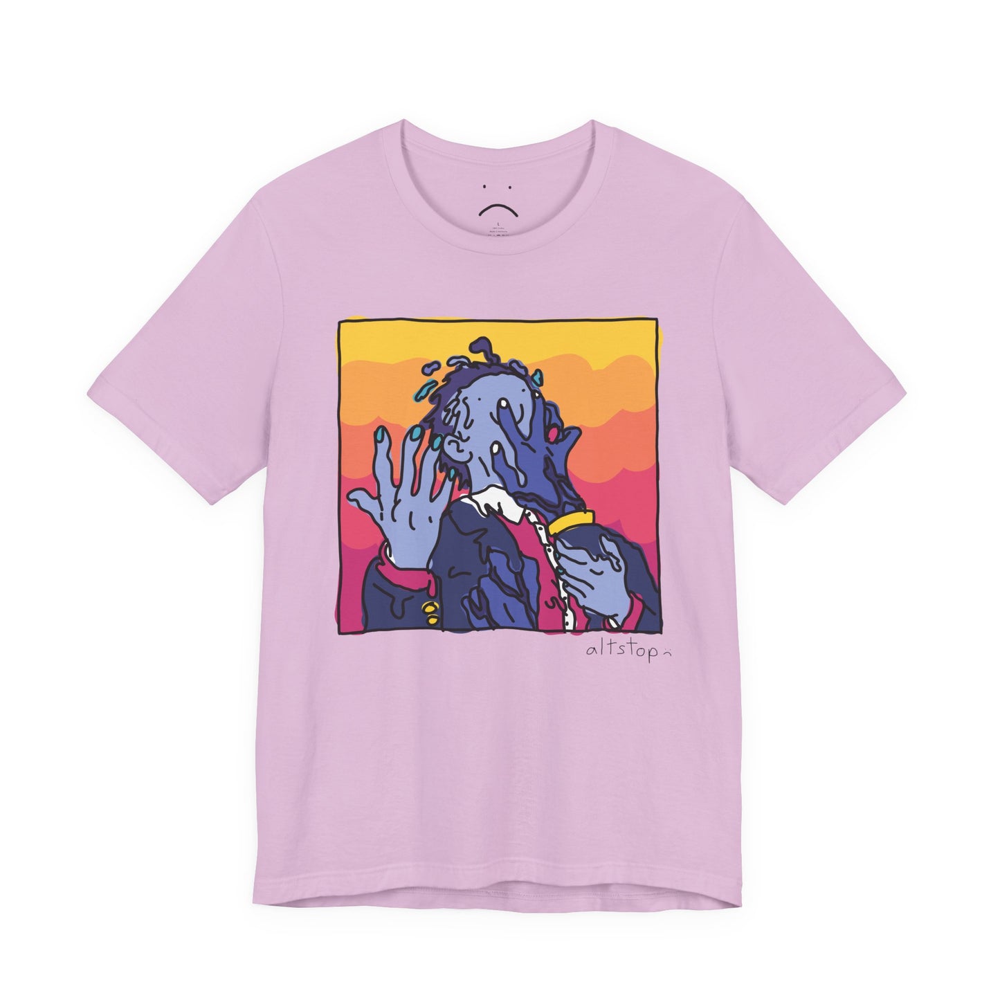 melting purple man deluxe tee