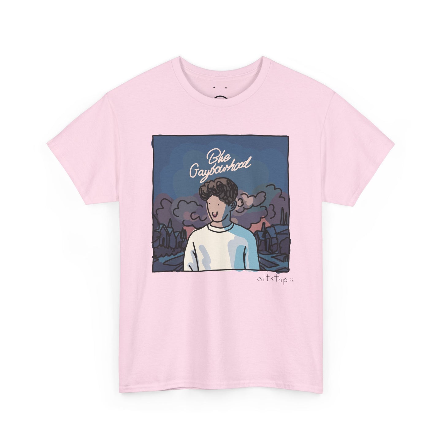 blue gaybourhood deluxe tee