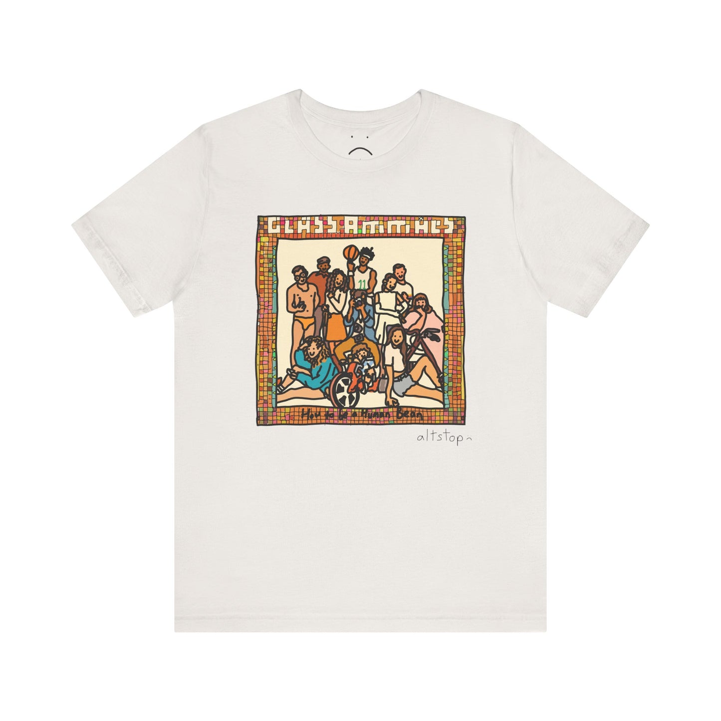 glass ammals human bean deluxe tee