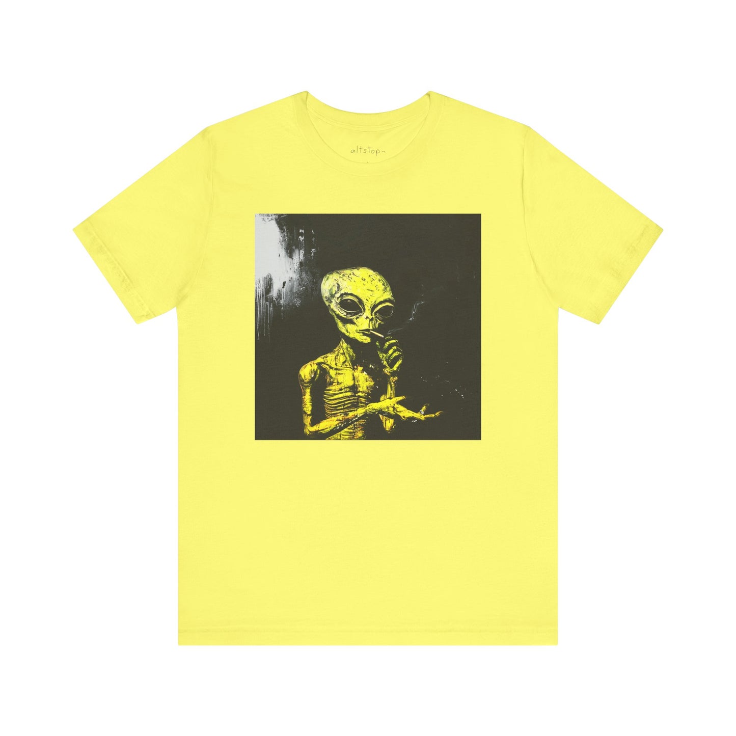 cigarette smoking alien tee