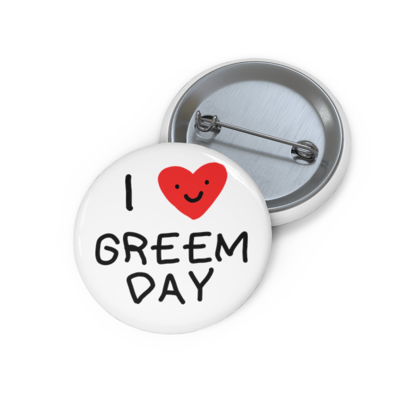 i <3 greem day pin
