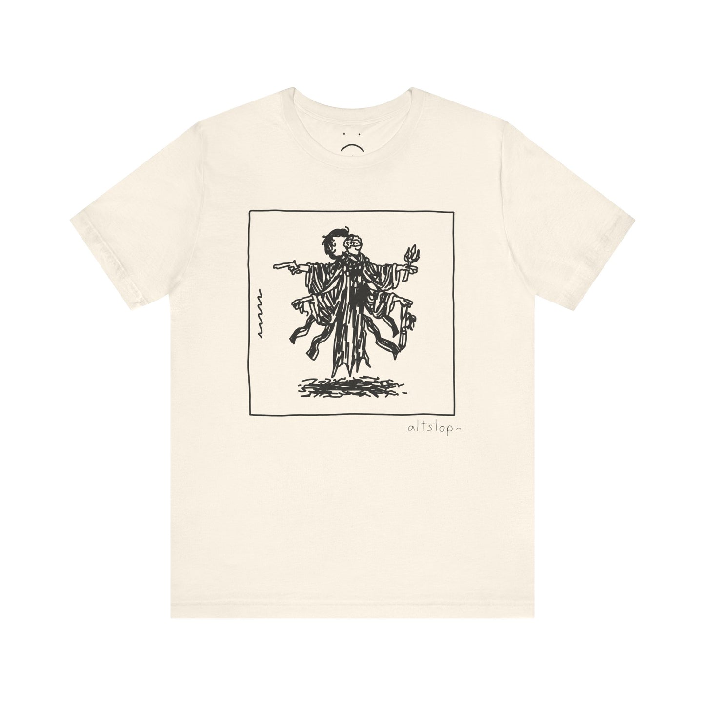 four-handed floating knight tee