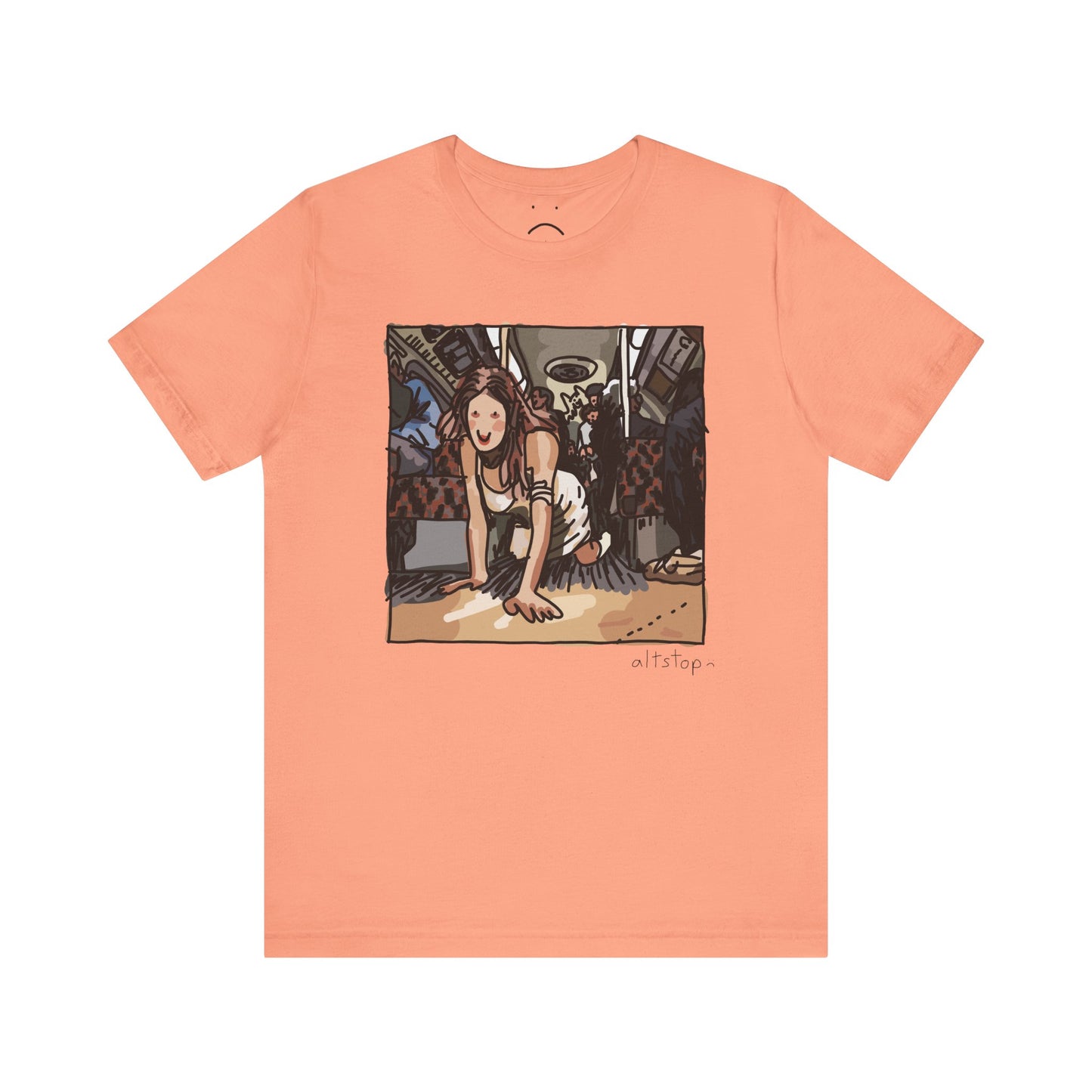 crawling on the subway deluxe tee