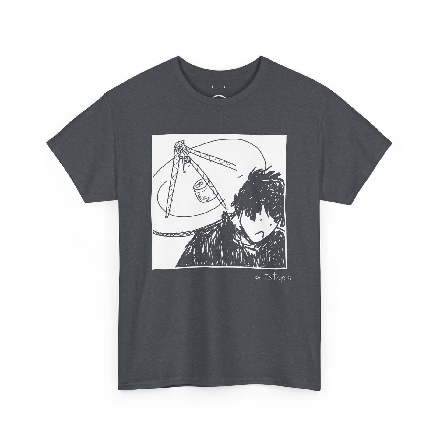 sad boi with a satellite dish tee