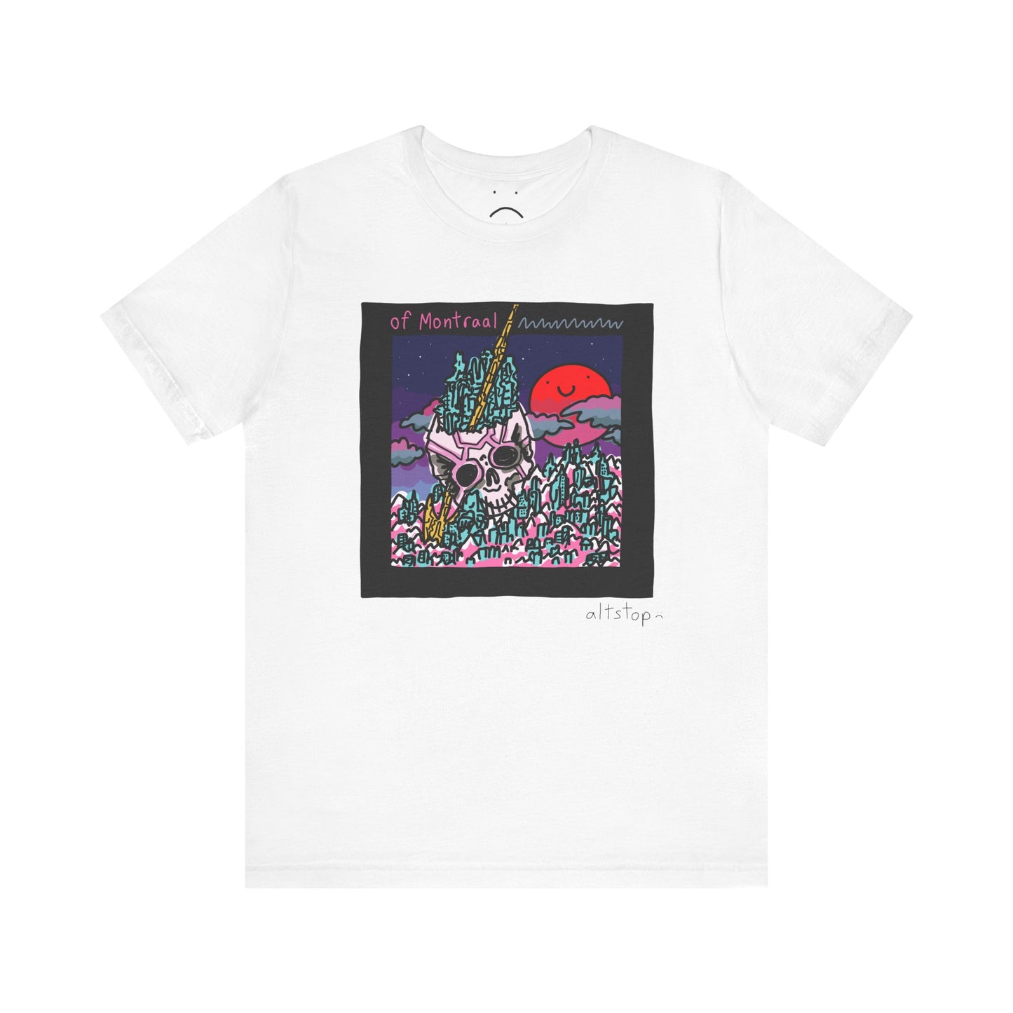 skull city sunset deluxe tee