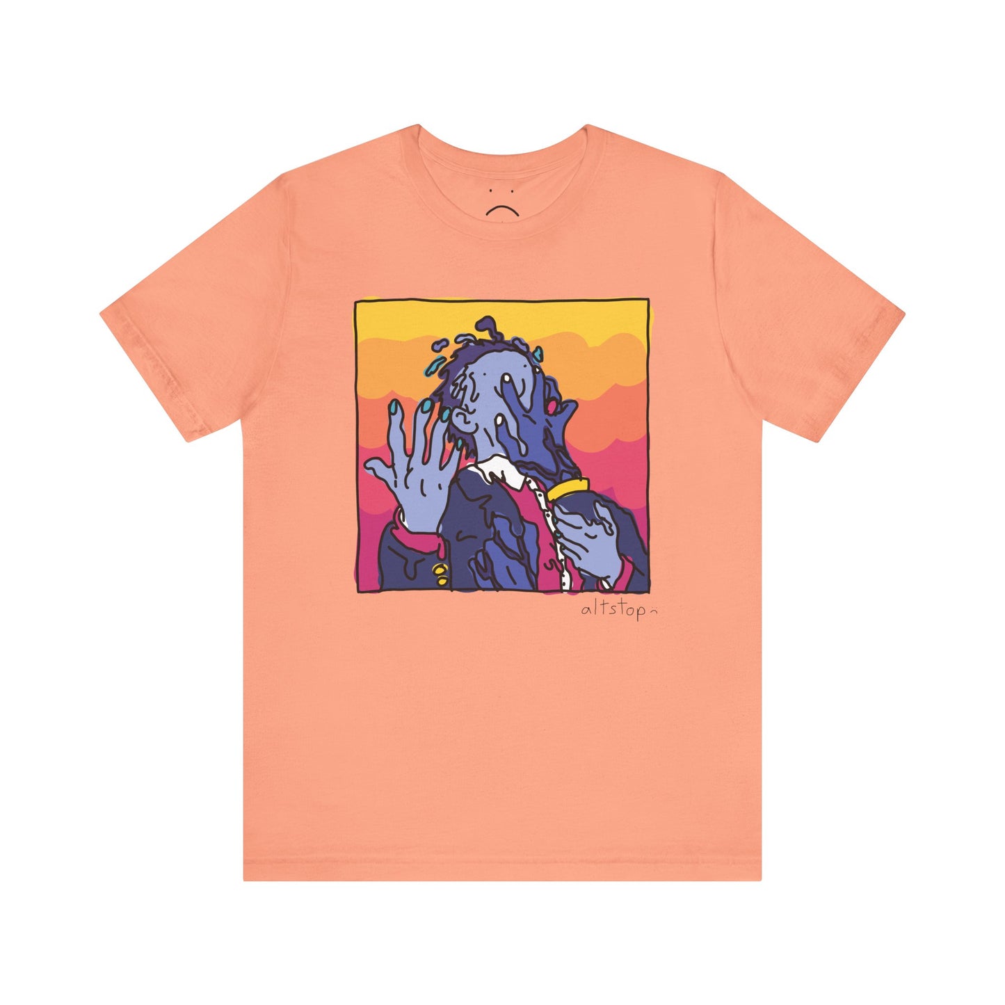 melting purple man deluxe tee