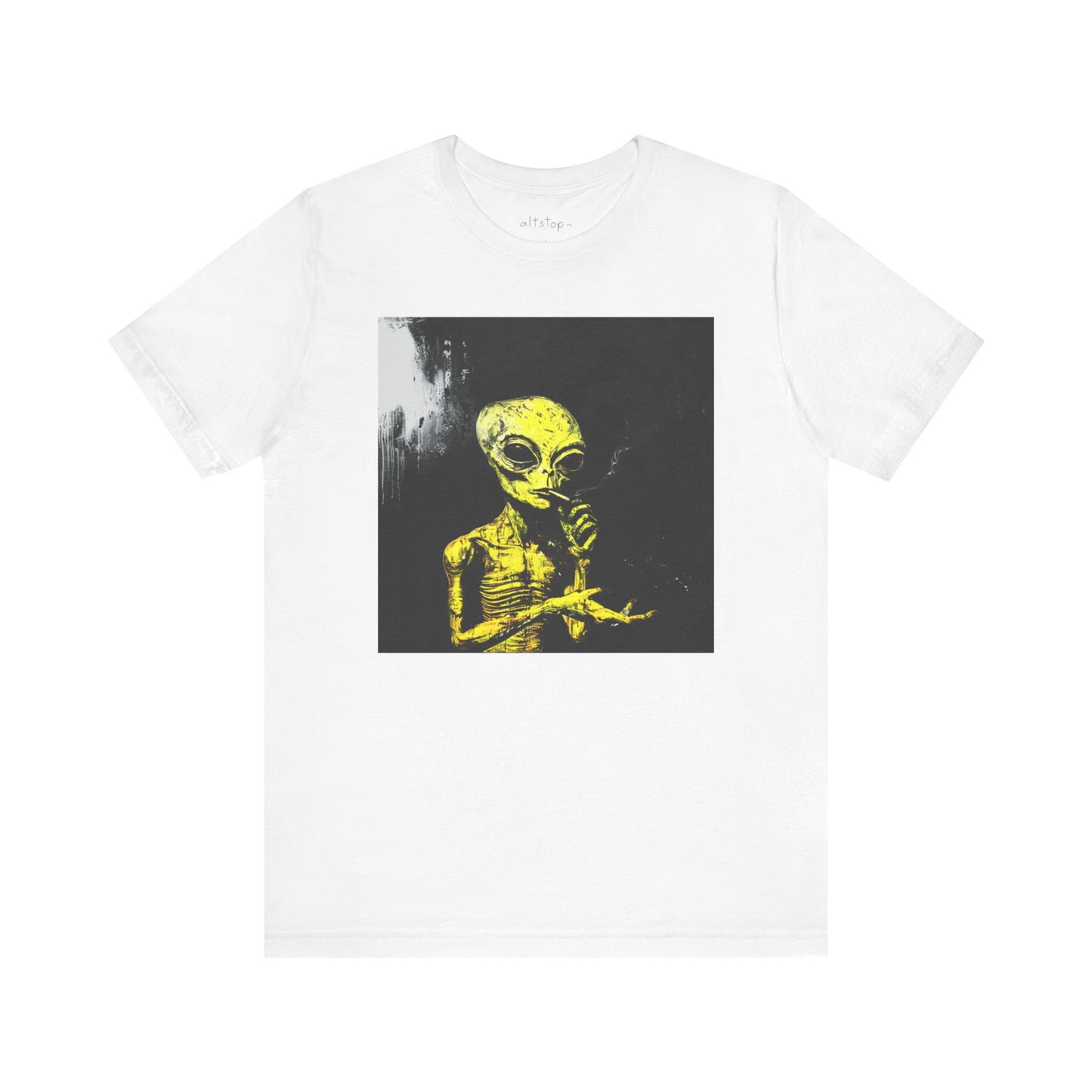 cigarette smoking alien tee