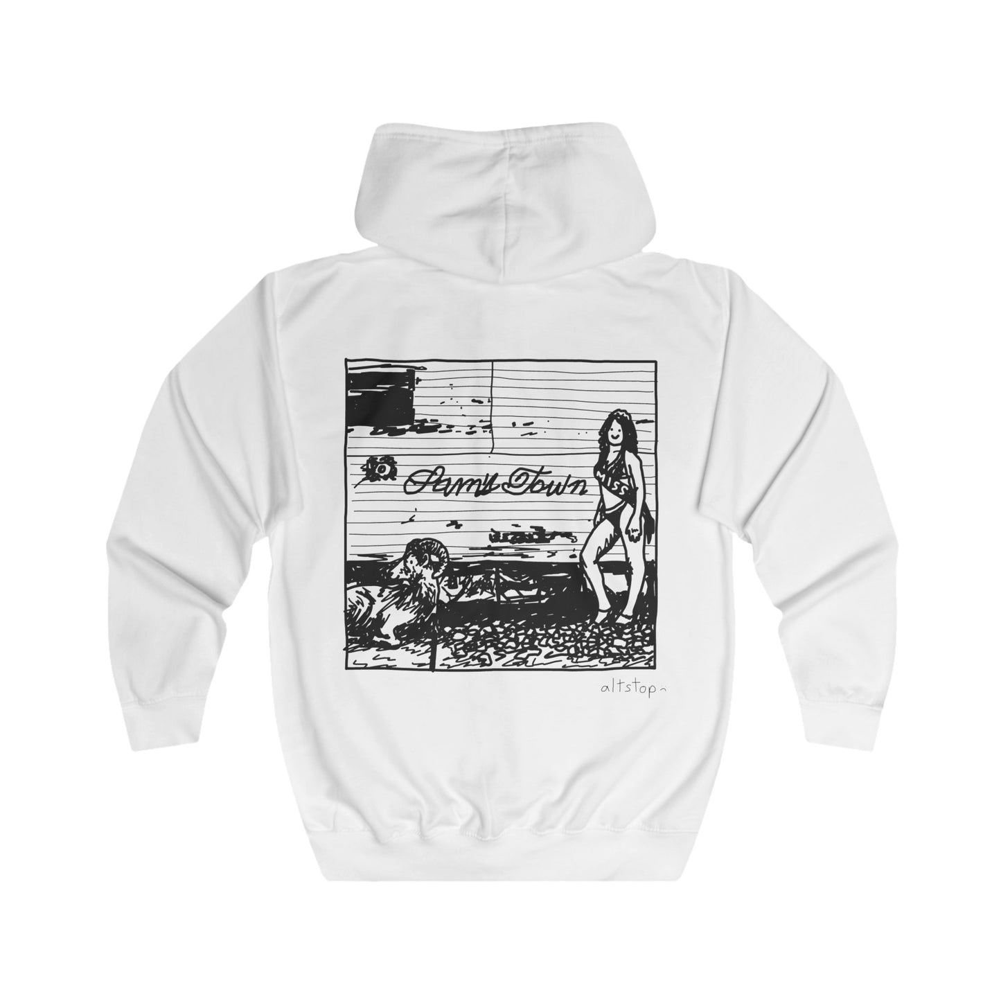 ram and pageant queen zip hoodie