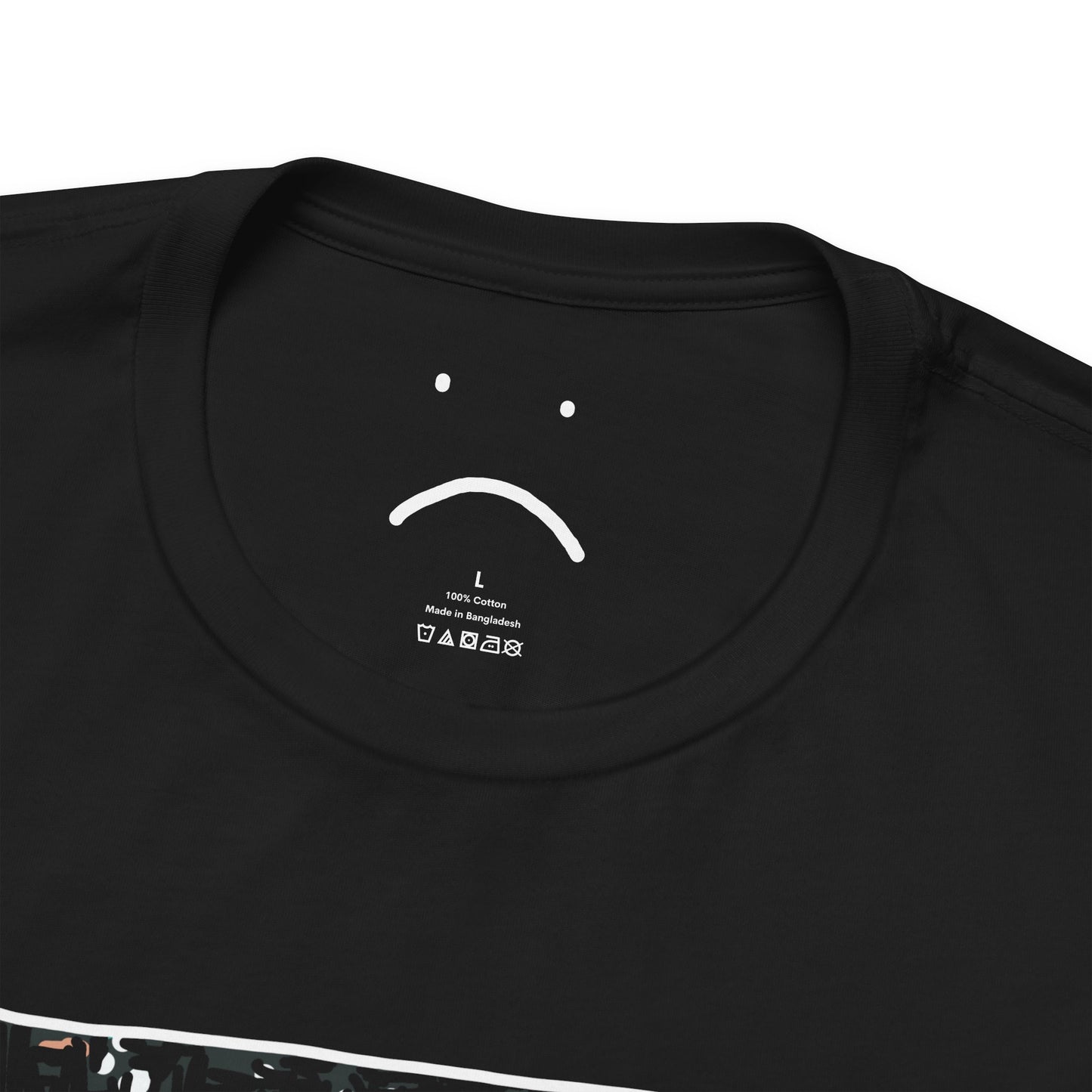 masked fellas under a city skyline deluxe tee