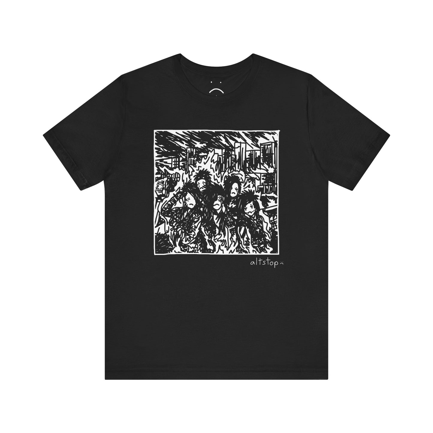 emo gang on fire tee
