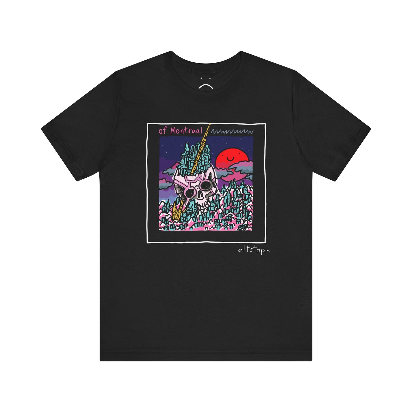 skull city sunset deluxe tee