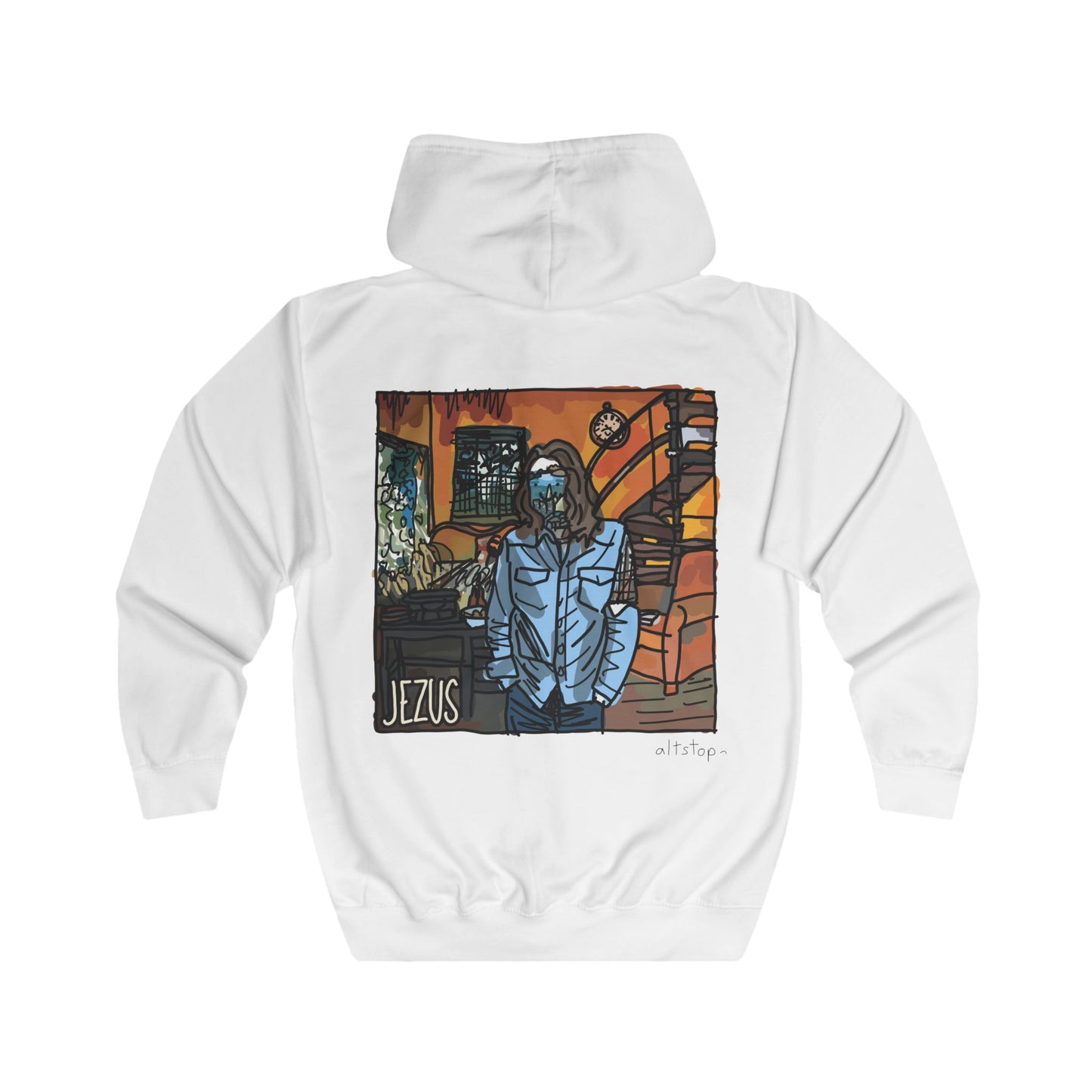 jezus deluxe zip hoodie