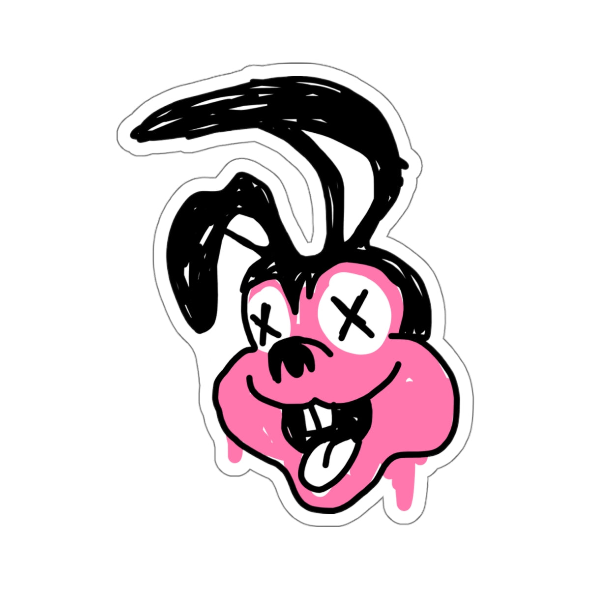 punk rock bunny sticker