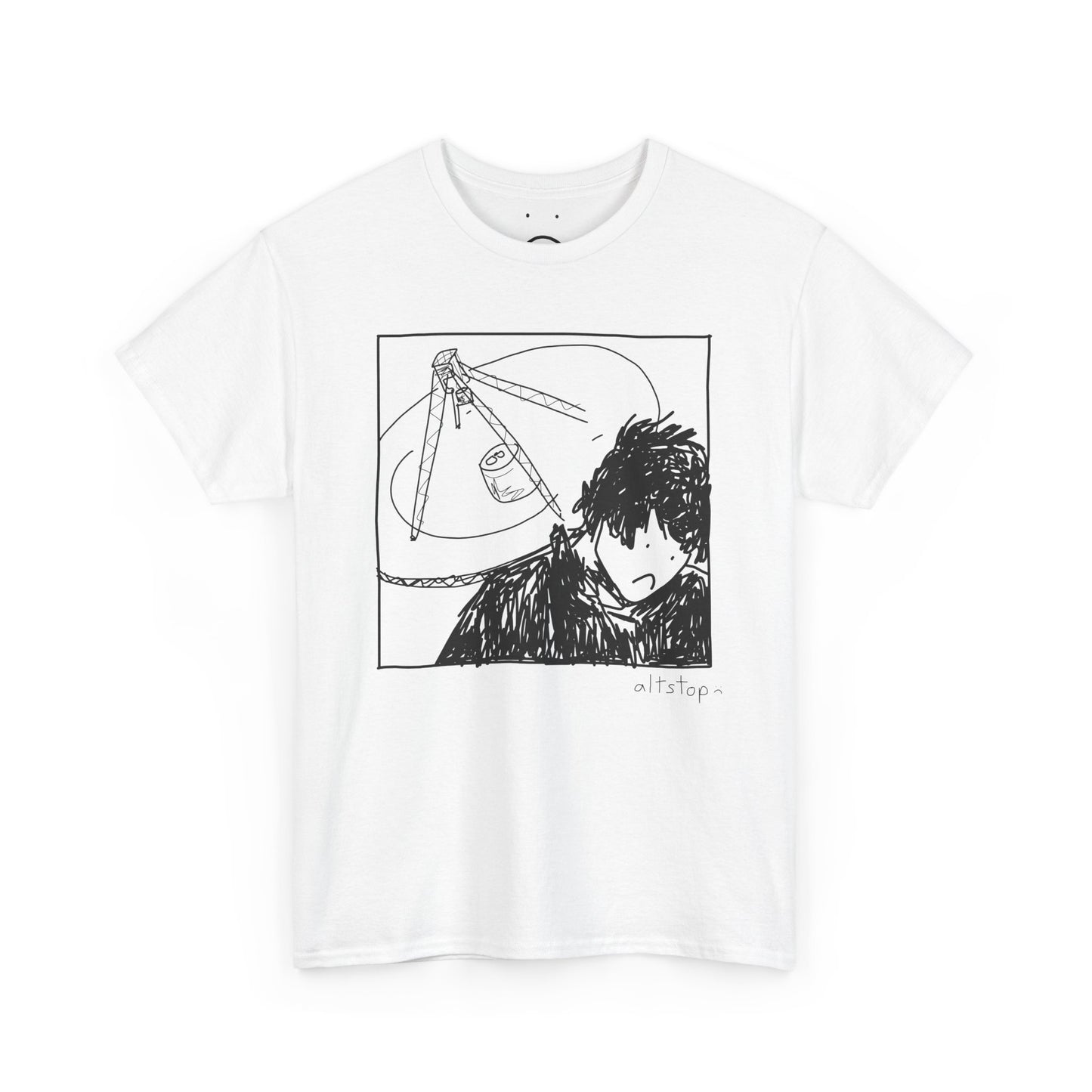 sad boi with a satellite dish tee