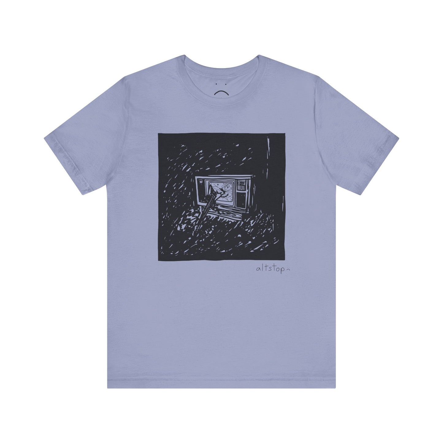 guitar smashed into tv tee