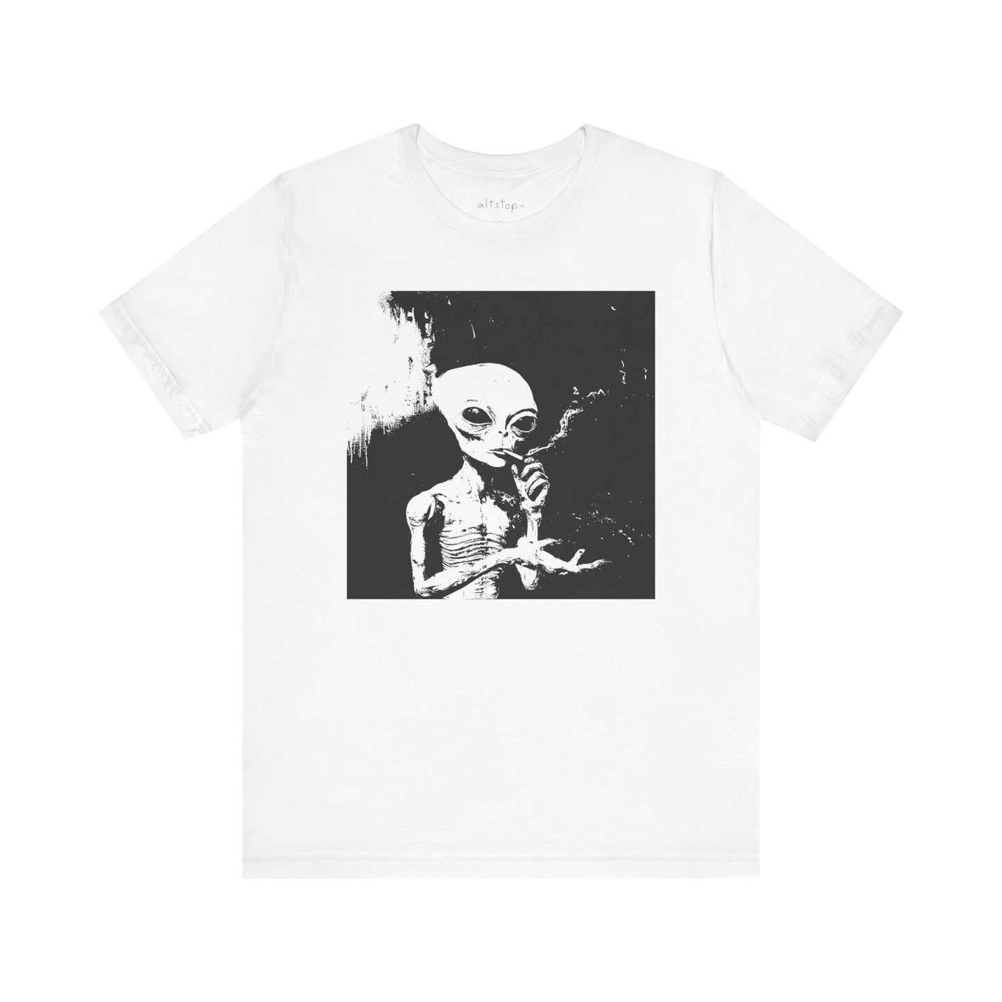 cigarette smoking alien tee #2