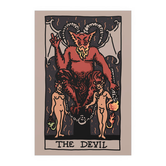 devil tarot card poster