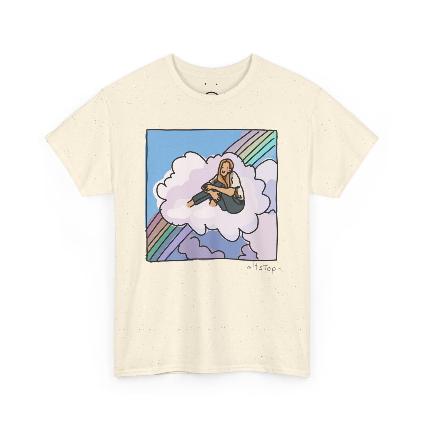 rainbow clouds forever deluxe tee