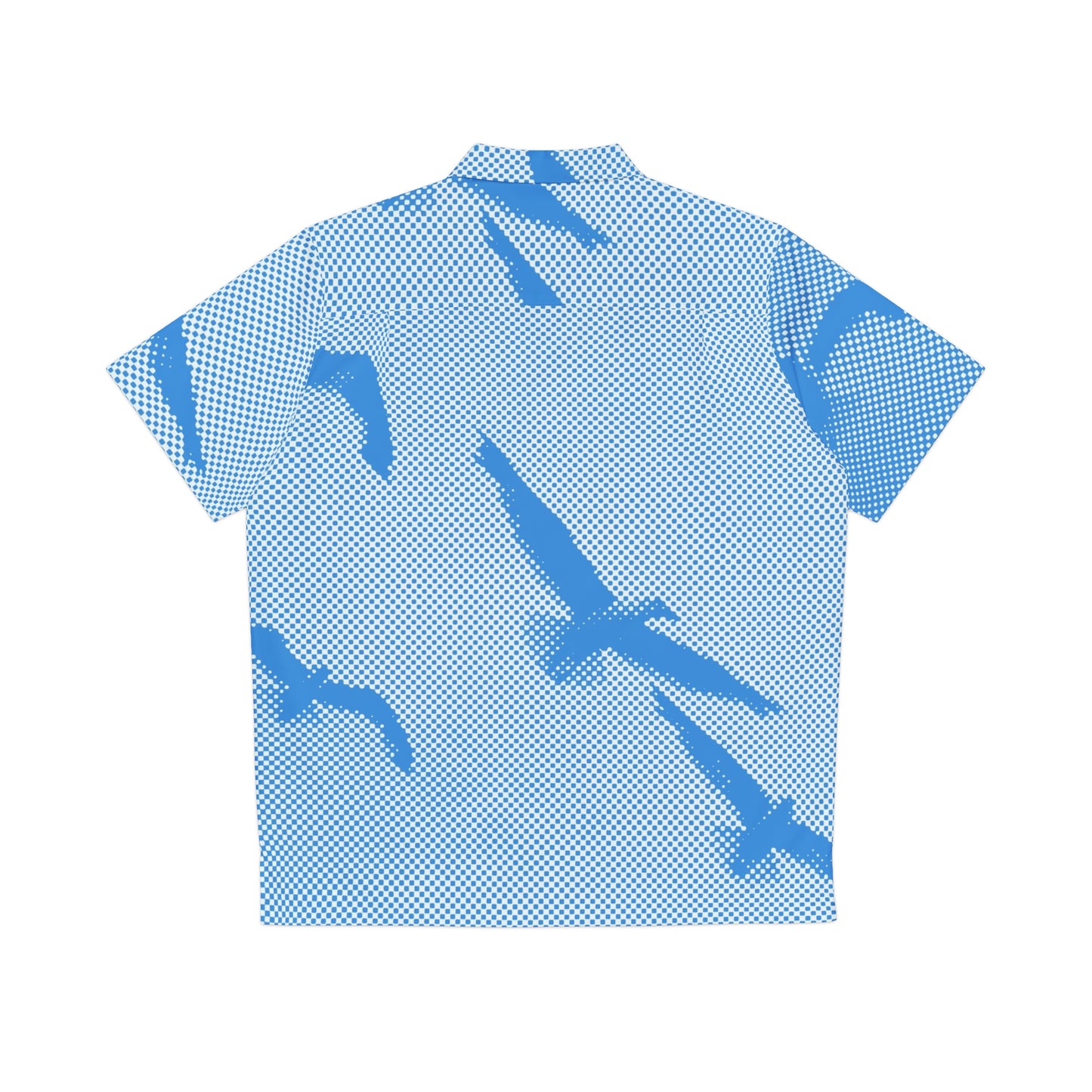 halftone seagull hawaiian shirt