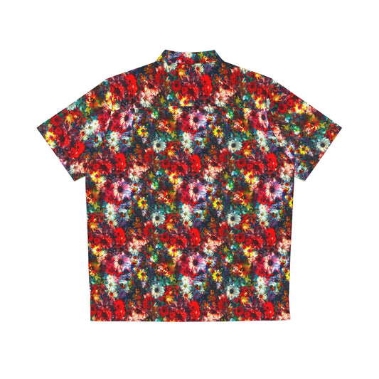 vibrant flowers button-down shirt #2