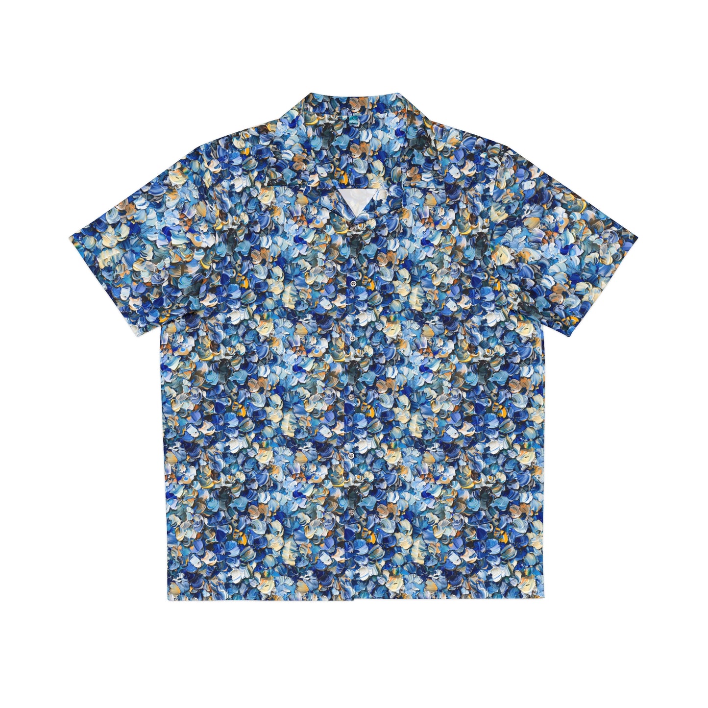 blue paints hawaiian shirt