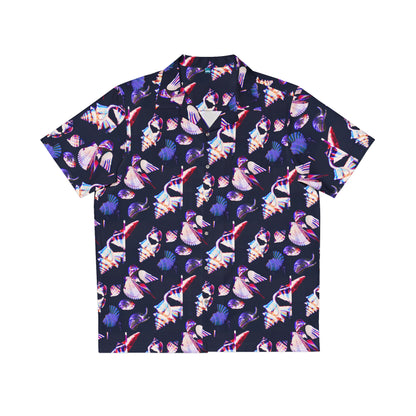 glitch shell hawaiian shirt