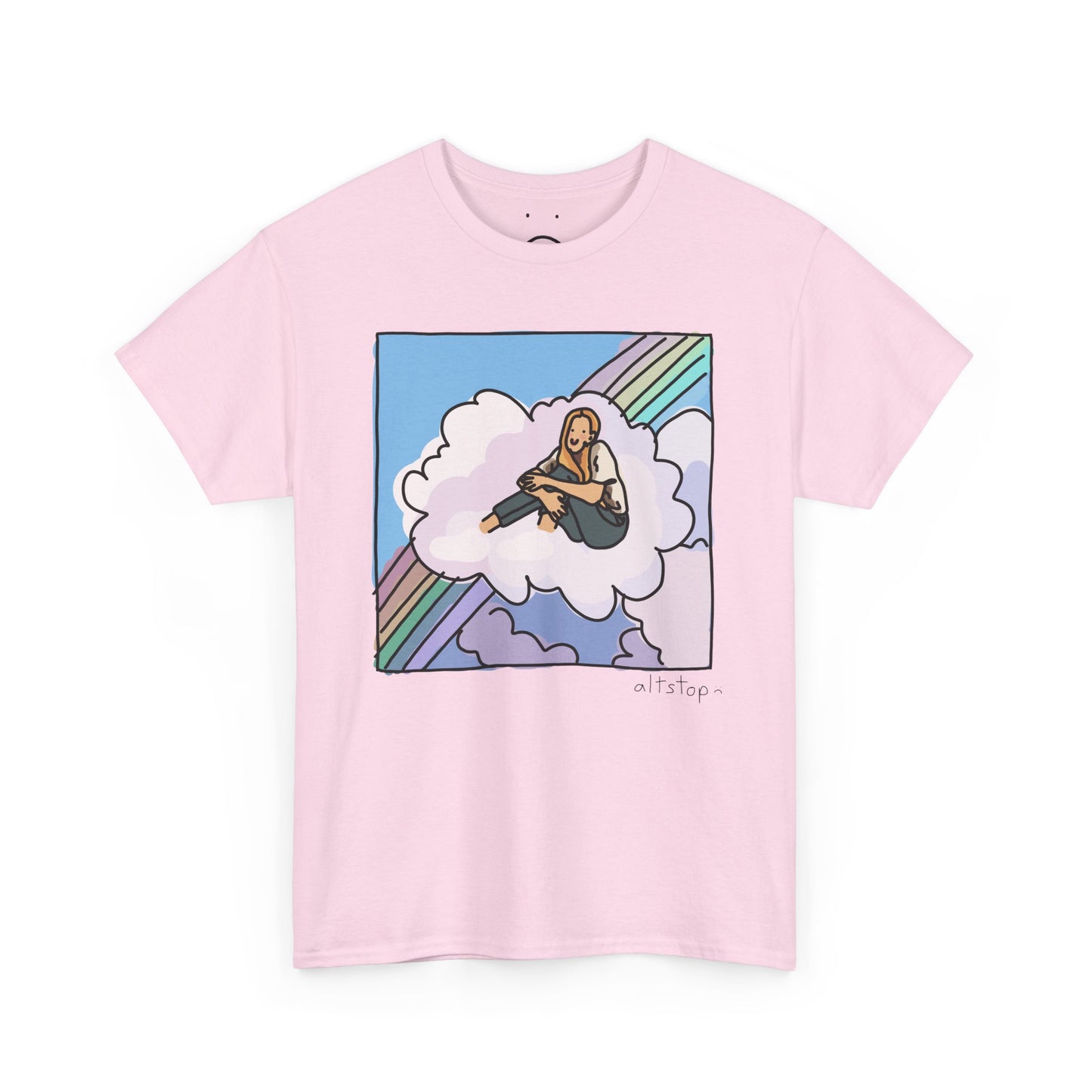 rainbow clouds forever deluxe tee