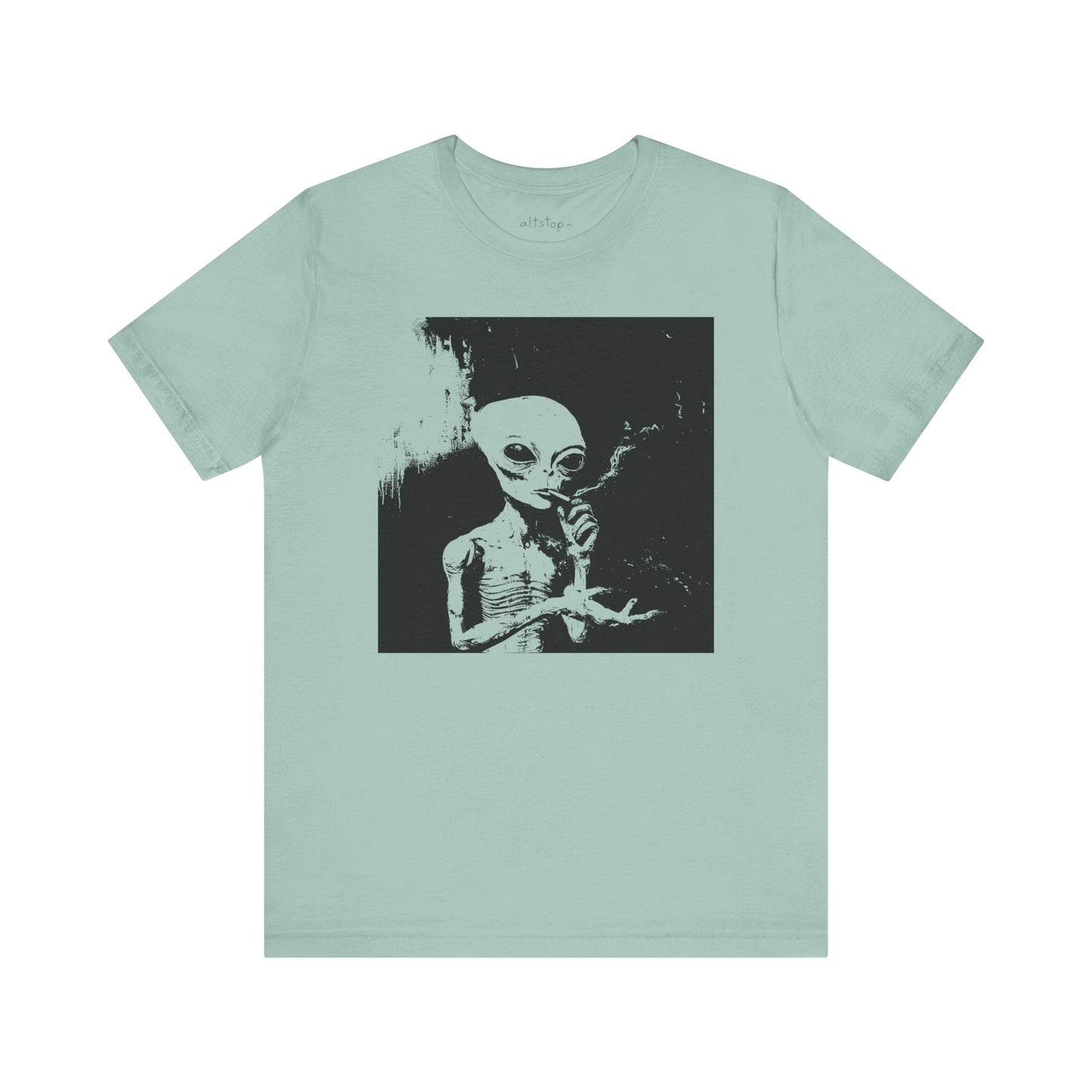 cigarette smoking alien tee #2