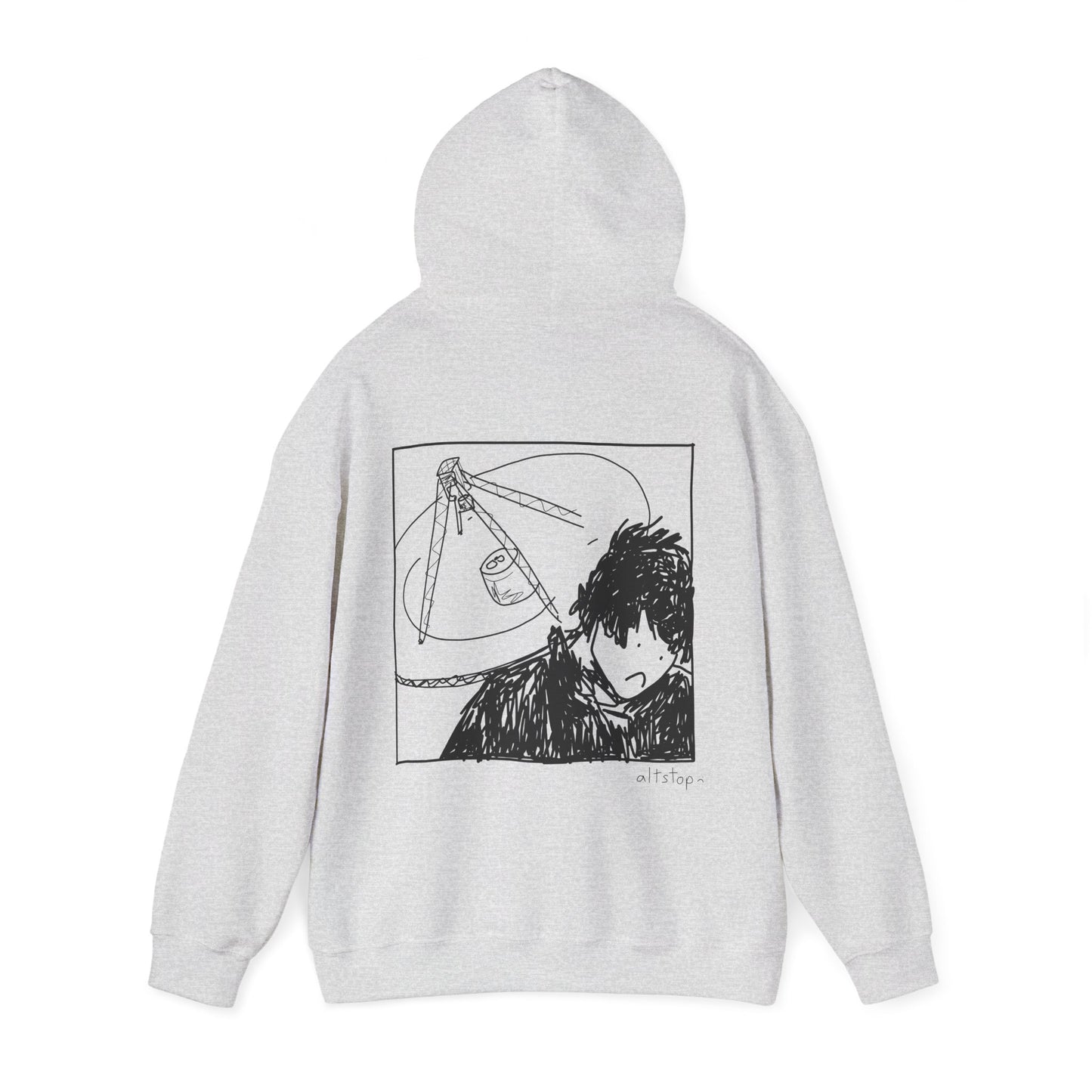 sad boi with a satellite dish hoodie