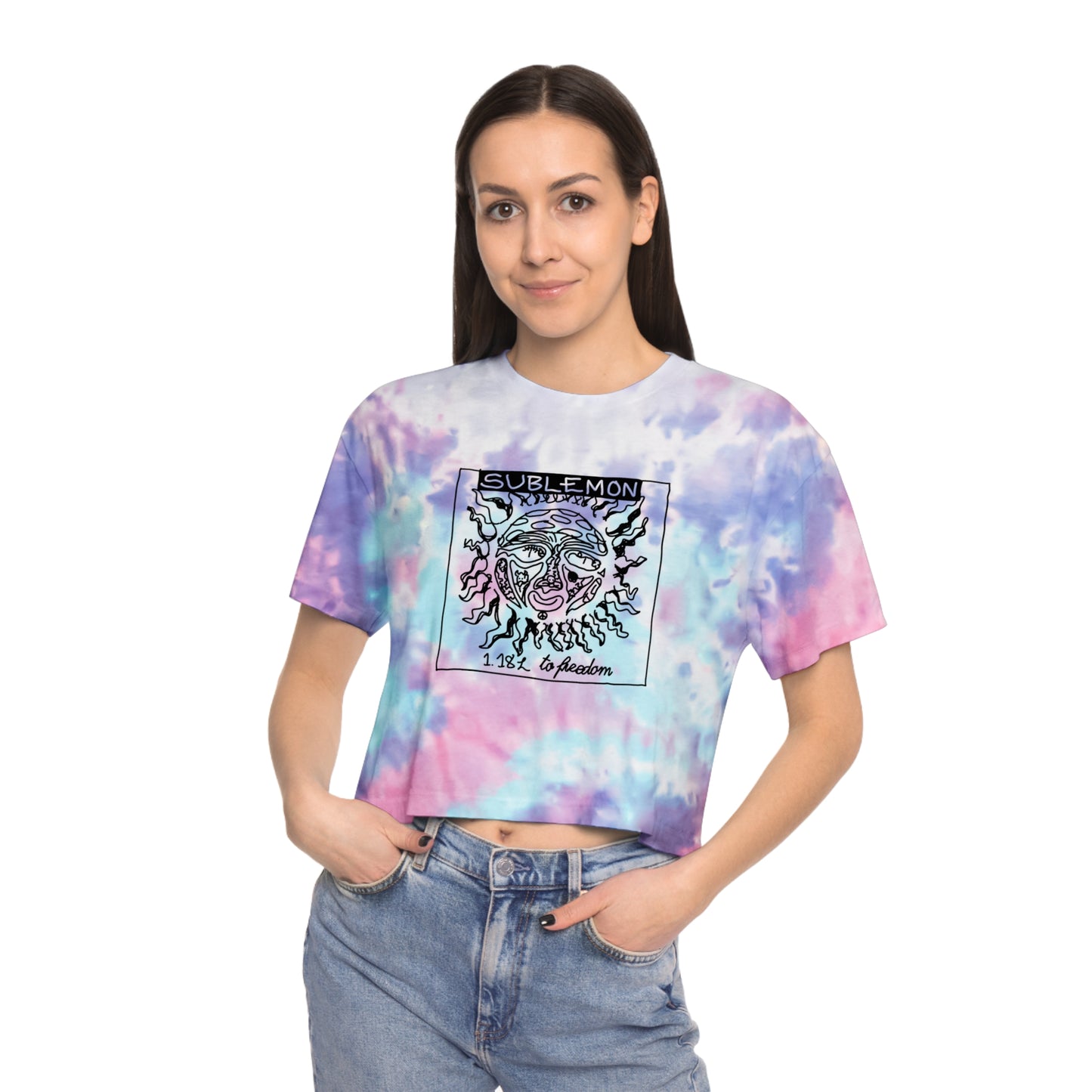 tie dye sublemon crop top