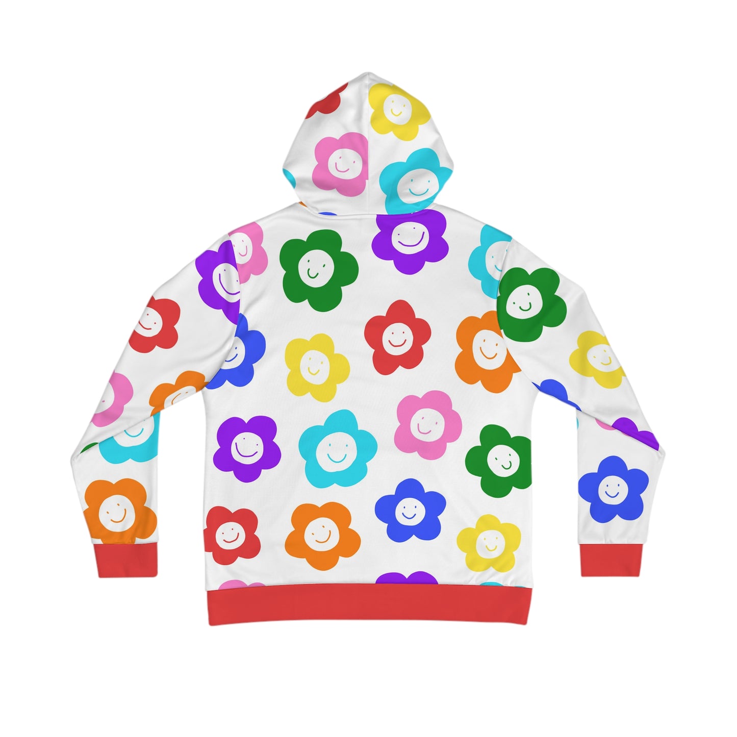 happy flowers rainbow hoodie