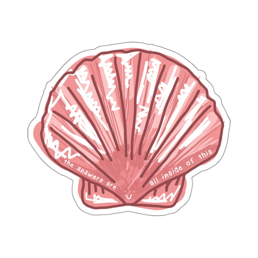 pink seashell sticker #3