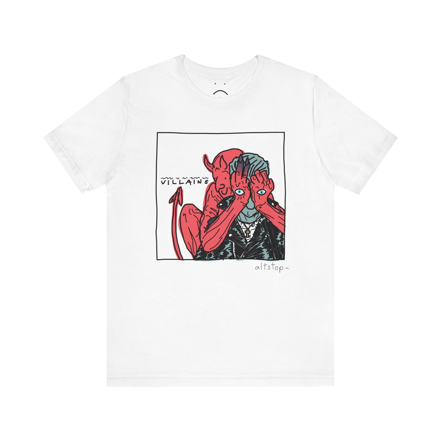 devil with eyeball hands deluxe tee