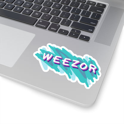 weezor teal sticker