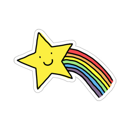 happy shooting star sticker