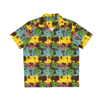 warhol palm trees hawaiian shirt