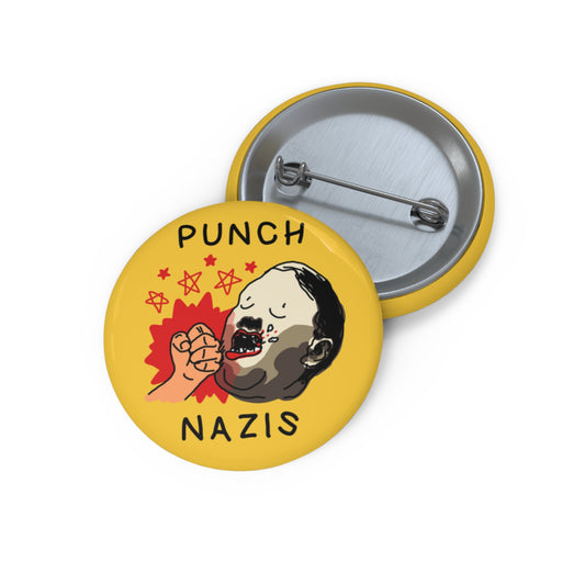 punch nazis pin