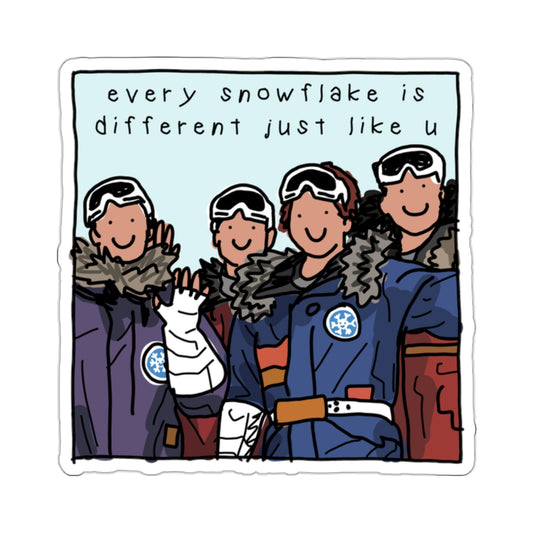 every snowflake is different sticker