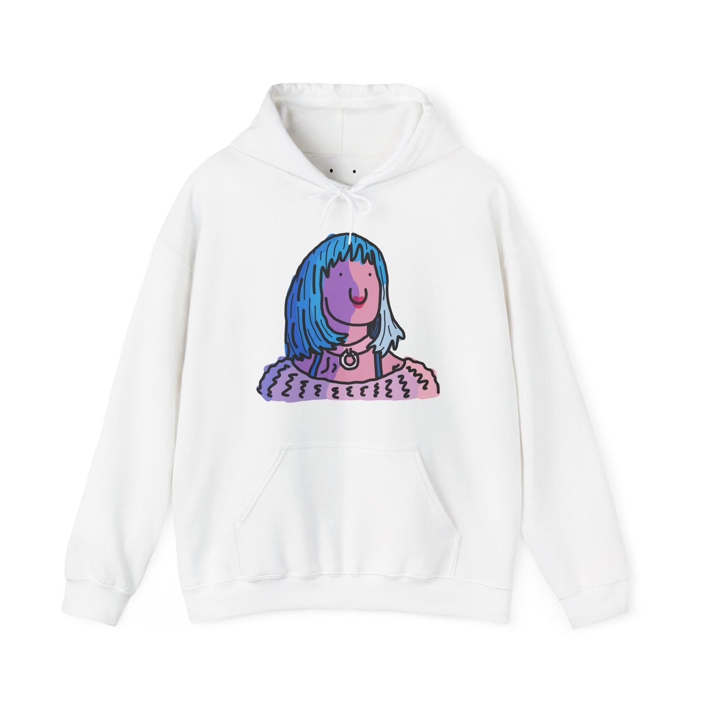 blue hair lands deluxe hoodie