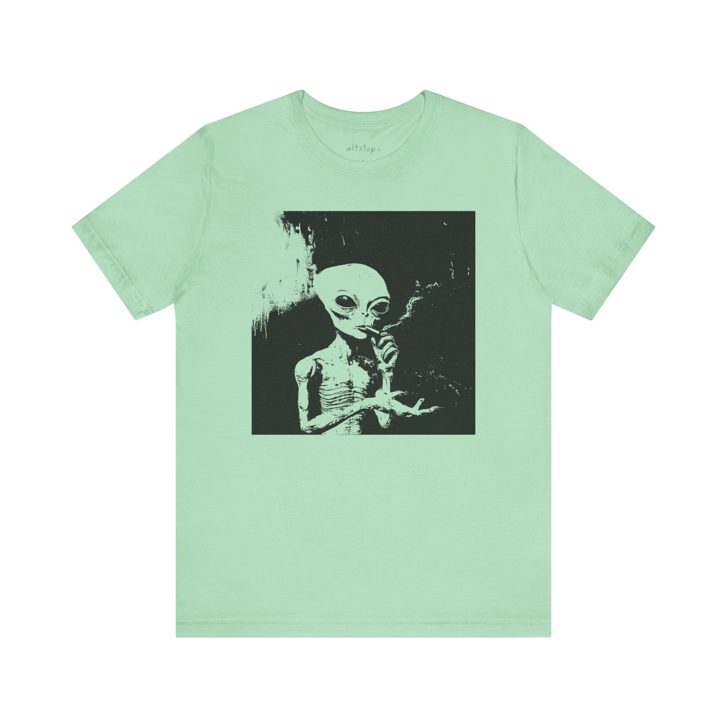 cigarette smoking alien tee #2