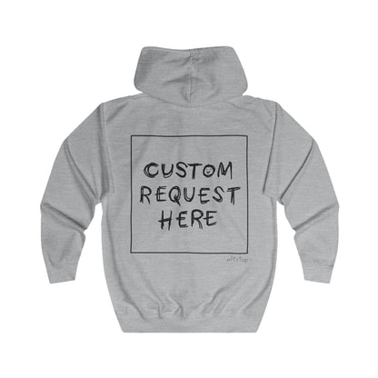 custom request zip hoodie