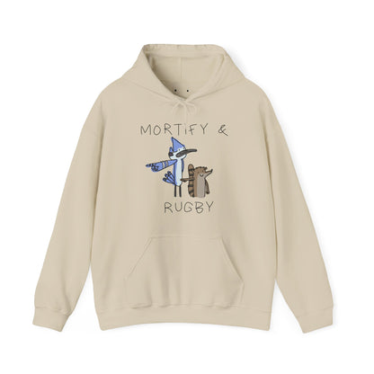 mortify and rugby hoodie
